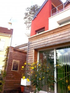 Maison contemporaine en Seine et Marne - vue de l'entrée