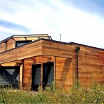 maison architecte bois façade Sud