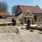 Montage de la structure bois du local SPA